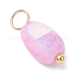 20 шт. непрозрачные стеклянные подвески с эффектом кракле PALLOY-JF03952-02