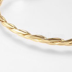 Латунный скрученный браслет из манжеты&nbsp;X-BJEW-P168-F02