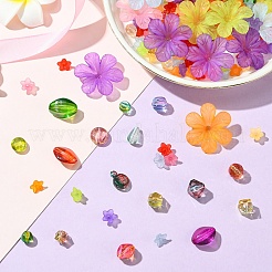 60 г 3 стиля прозрачных акриловых бусин&nbsp;MACR-YW0003-73