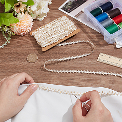 12 ярд металлизированной волнистой кружевной ленты OCOR-WH0101-96B-G