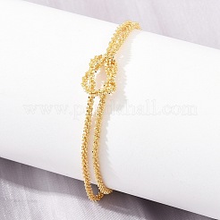 Braccialetti da donna a un filo con nodo a catena in ottone&nbsp;KK-CBA68DA-17A-G