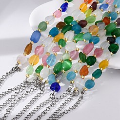 Braccialetti con perline a forma di occhio di gatto per le donne&nbsp;G-P563-07P-21