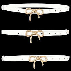 Cinturones de cadena de cuero sintético con lazo de aleación para mujer&nbsp;AJEW-CL0003-62A