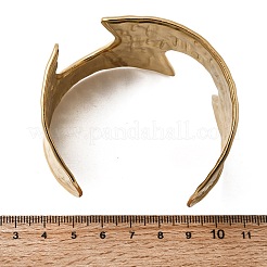 Gehämmerte offene Armreifen aus Edelstahl 304&nbsp;BJEW-K264-04G