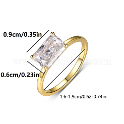 Элегантное длинное серебряное кольцо с цирконом S925 для женщин RW4917-4