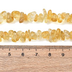 Чип натуральный цитрин бисер пряди G-N0134-21