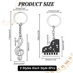 10 шт. 2 стиля брелок из цинкового сплава с эмалью&nbsp;KEYC-AR0001-35