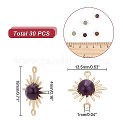 30 шт. подвески-коннекторы из натуральных смешанных драгоценных камней FIND-AR0003-83