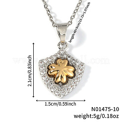 Элегантные латунные подвески с микропаве из прозрачных кубических цирконий FA0989-2