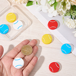 8шт 4 цвета силиконовый амортизатор для теннисной ракетки в форме теннисного мяча&nbsp;AJEW-CN0005-03