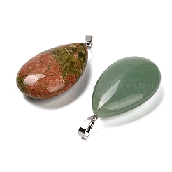 Подвески-капли из натуральной красной яшмы G-Z088-05P