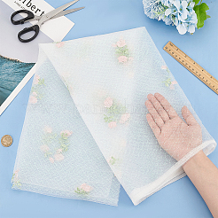 Сетчатая ткань из полиэстера с цветочным узором&nbsp;SENE-WH0003-45A