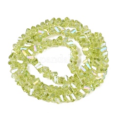 Chapelets de perles en verre transparent électrolytique&nbsp;EGLA-Q139-01A-A17