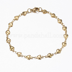 Комплекты украшений из нержавеющей стали 304 с цепочкой в форме сердца SJEW-H103-A-01G