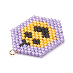 Подвески из стеклянных бусин на тему Хэллоуина PALLOY-MZ00873-05