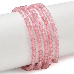 2 filo di perline di quarzo fragola naturale&nbsp;G-GO0001-64
