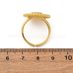 Латунные микро проложить манжеты кольца кубического циркония RJEW-D323-05G