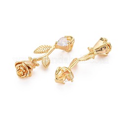 Латунные микропаве прозрачные подвески с фианитом KK-S360-150-NR