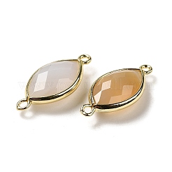 Charms conector facetado de ágata gris natural&nbsp;G-K347-03G-16
