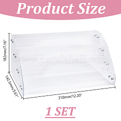 4-stöckige Acryl-Präsentationsständer für Schmuck&nbsp;ODIS-WH0030-175A-01