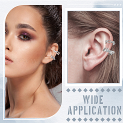 9 шт. 9 стиля s925 серьги-каффы из стерлингового серебра&nbsp;EJEW-UN0002-83