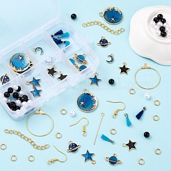 DIY kits de fabricación de pendientes colgantes con tema de cielo estrellado&nbsp;DIY-FS0001-49