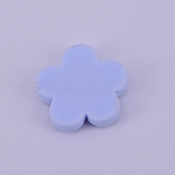 不透明なつや消し樹脂カボション  花  ラベンダー  21.5x5.5mm&nbsp;RESI-WH0009-24
