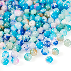 120 шт. 6-цветные бусины из натурального персидского нефрита G-TA0002-39