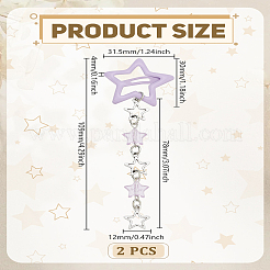 2 шт. заколки для волос из сплава&nbsp;PHAR-LP0001-02