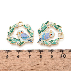 Rhinestone сплава и эмали подвески&nbsp;ENAM-T022-51KCG