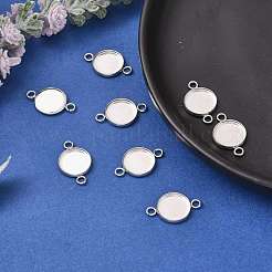 Устойчивые к потускнению плоские круглые кабошоны из нержавеющей стали 304 STAS-E079-02