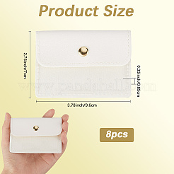 8 шт. портативные сумки из искусственной кожи для хранения ювелирных изделий в дороге&nbsp;ABAG-SP0001-38A