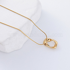 3 шт. элегантные ожерелья из нержавеющей стали с витым овальным кольцом-подвеской для женщин PM1396