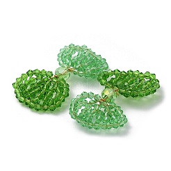 Cabochon bowknot con perline di vetro avvolti in filo di rame&nbsp;FIND-G058-04E