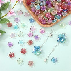 210 capuchon de perles en acrylique de 6 couleurs.&nbsp;OACR-SZ0001-47