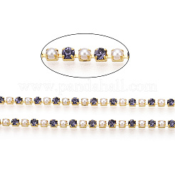 Chaînes en laiton avec strass&nbsp;CHC-N017-001A-A20