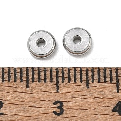 304ステンレス製スペーサービーズ  ロンデル  ステンレス鋼色  5x1.5mm  穴：1mm  約180個/袋&nbsp;SA-CBAF1D5-26P-A