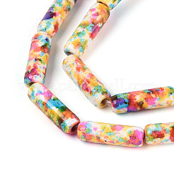 Синтетических нитей бирюзовые бусы&nbsp;TURQ-T005-01B-04