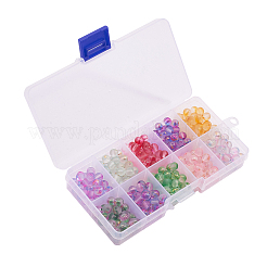 400шт 10 цвета матовые окрашенные спреем стеклянные бусины нити GLAA-CJ0001-39