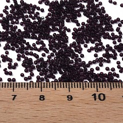 透明チェコガラスシードビーズ15/0個  ラウンド  ブラック  1.5x1mm  穴：0.5mm  約500 G /袋&nbsp;SEED-N004-004-13