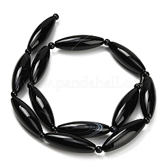 Натуральный черный агат бисер нитей&nbsp;G-B178-P01-01