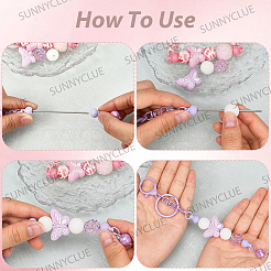 10 шт. 10-цветные литые застежки для брелока с бусинами&nbsp;FIND-SC0017-20