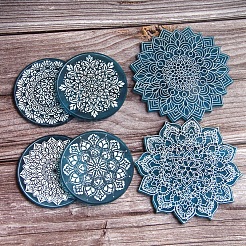 6 стили коврик для чашки силиконовые Молды SIMO-PW0002-14