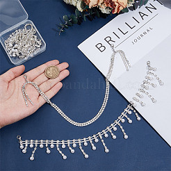 4 шт. 2 стиля стеклянных стразов для ремешков на сапоги&nbsp;HJEW-DR00217