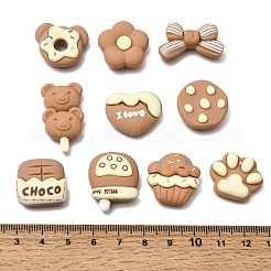 Undurchsichtige Schokoladen-Cabochons aus Kunstharz&nbsp;RE-CBADCDD-01