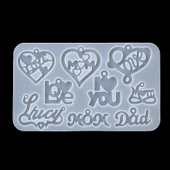 Силиконовые Молды для подвесок в форме сердца и слов «сделай сам»&nbsp;LS-SIMO-Q001-02D