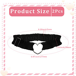 Полиэфирное волокно с сердечком из сплава для подвязки ног&nbsp;AJEW-WH20019-22