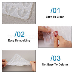 2 шт. 2 стиля подвесных арочных и круглых подвесных коннекторов из силиконовой Молды&nbsp;DIY-TA0005-10