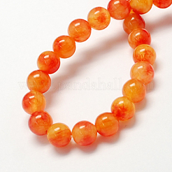 Chapelets de perles en jade naturelle à deux tons&nbsp;G-R165-12mm-02