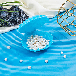 Пластиковый ящик для хранения конфет в форме ракушки AJEW-WH0472-90A